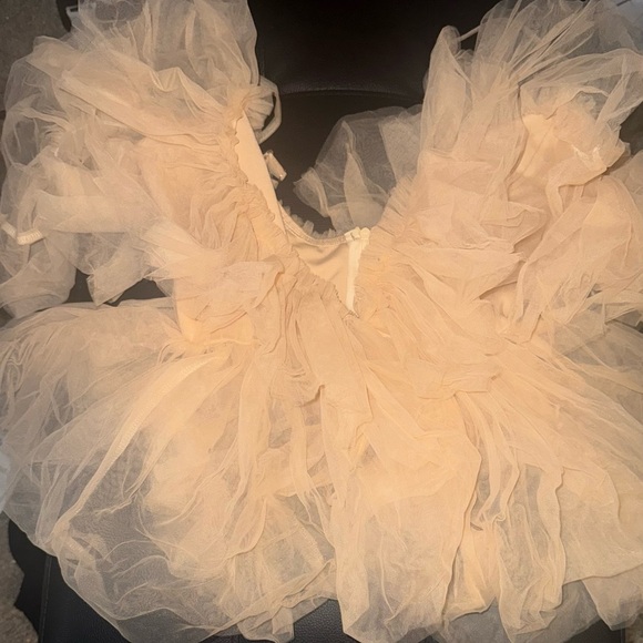 Cream Off-Shoulder Ruffle Top - Picture 2 of 2